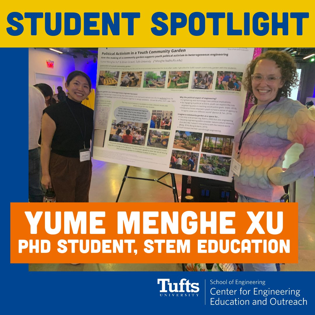 PhD student Yume Menghe Xu presented a poster about her research at Malden High School community garden with teacher Ashley Freeman at the Constructionism 2023 Conference in NYC.