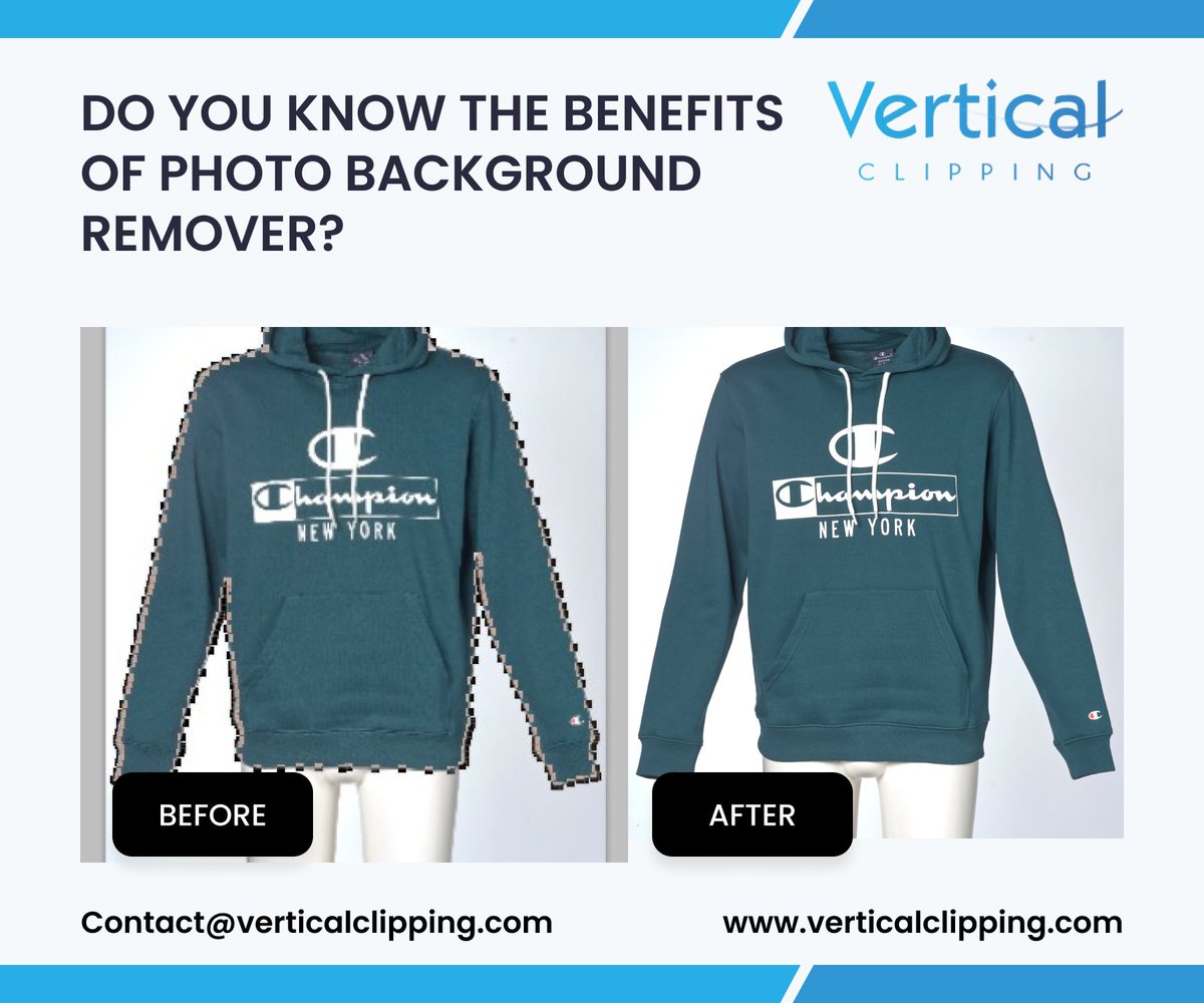 Do you know the benefits of Photo Background Remover?

contact@verticalclipping.com
verticalclipping.com/free-trial/

#verticalclipping #clippingpathservice #clippingpath #imageediting #backgroundremove #VectorConversion