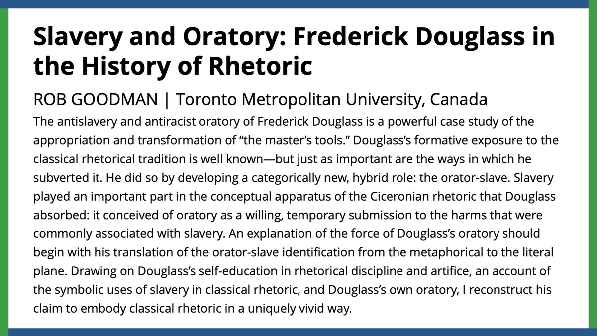 What are the implications of critiquing oppression using the tools of the oppressor? In this #APSRNewIssue article, @GoodmanRob1 looks to the powerful case study of Frederick Douglass's antiracist oratory. #OpenAccess ow.ly/HaTb50PVPhT