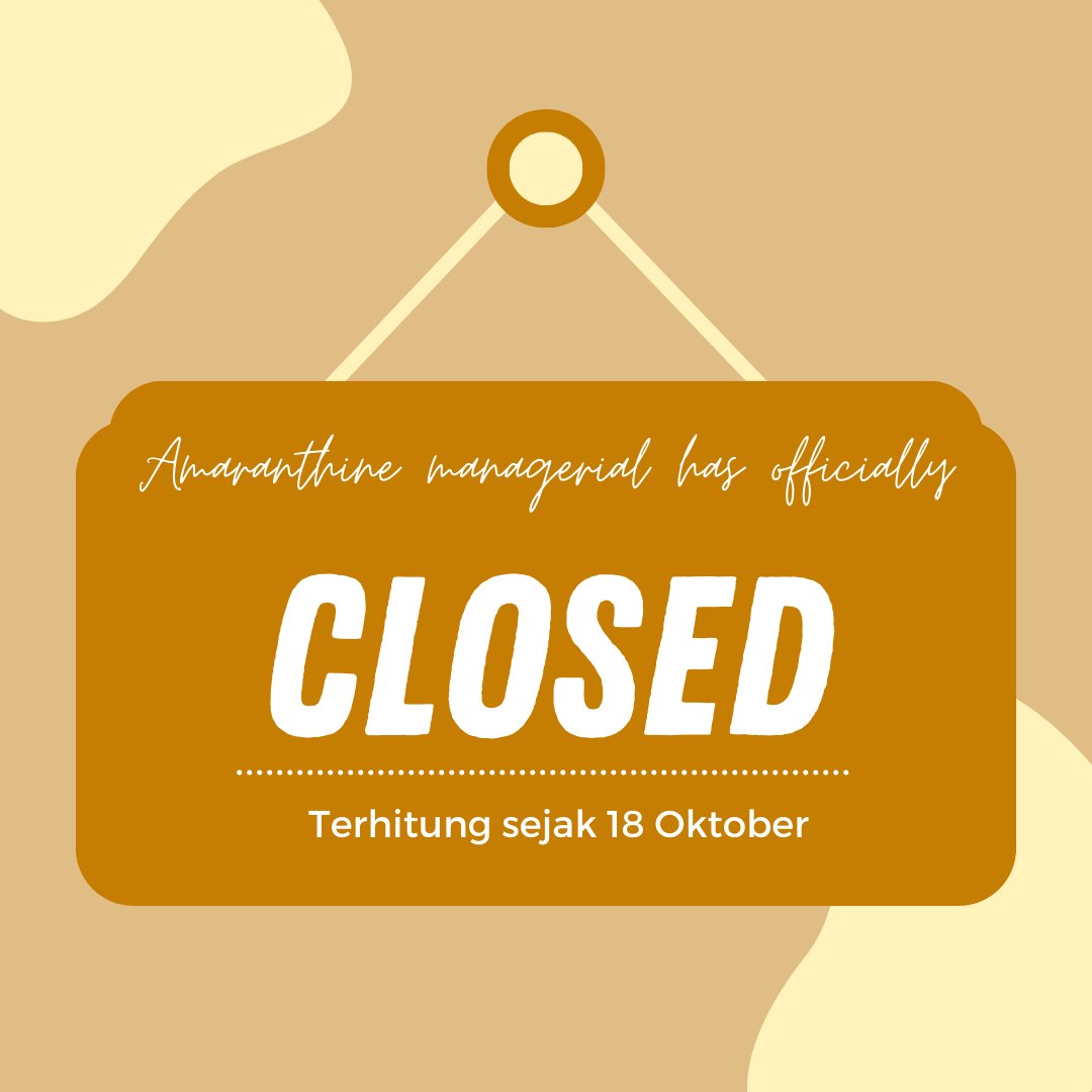 Anouncement
 A new chapter has unfolded, and with a heavy heart, I announce that as of October 18, 2023, Amarathine Managerial has gracefully concluded its journey.