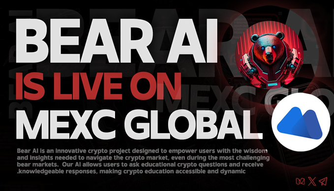 BearAiOfficial's tweet photo. Bear AI is now LIVE on MEXC Global! 🚀🐻
Don't miss out on this incredible project.
Buy and HODL for a wild ride to success! 🌟📈
➡️ https://t.co/A5nbmGl4Xp
➡️https://t.co/29xkyUgVsx
➡️ https://t.co/BRFHBuwOXI
#BearAI #MEXCGlobal #Crypto https://t.co/eNSTPG5Mom