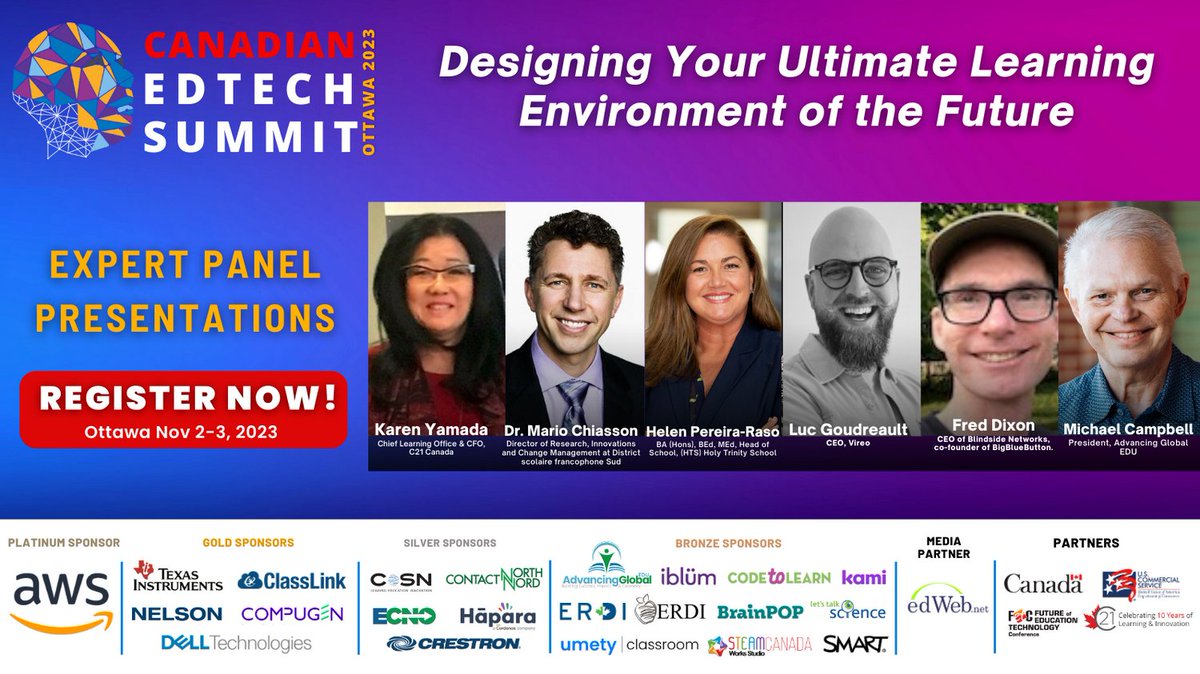 MindShare K12 (@mindsharek12) on Twitter photo Join us @ the #CNDEdTech23 #summit & gain deep insights on designing your ultimate learning environment of the future from Canada's #EdTech experts! Register Now: summit.canamedtechalliance.com
<a href="/MindShareLearn/">MindShareEdTech Canada》K20News》 Summits</a> <a href="/C21CEO/">C21Can Innovates</a> @pereira_rasoHTS <a href="/marioch/">Dr. Mario Chiasson</a> <a href="/LucGoudreault/">Luc Goudreault</a> <a href="/ffdixon/">Fred Dixon</a> <a href="/mcampbell65/">Michael Campbell</a> Join us @ the #CNDEdTech23 #summit & gain deep insights on designing your ultimate learning environment of the future from Canada's #EdTech experts! Register Now: summit.canamedtechalliance.com
<a href="/MindShareLearn/">MindShareEdTech Canada》K20News》 Summits</a> <a href="/C21CEO/">C21Can Innovates</a> @pereira_rasoHTS <a href="/marioch/">Dr. Mario Chiasson</a> <a href="/LucGoudreault/">Luc Goudreault</a> <a href="/ffdixon/">Fred Dixon</a> <a href="/mcampbell65/">Michael Campbell</a>