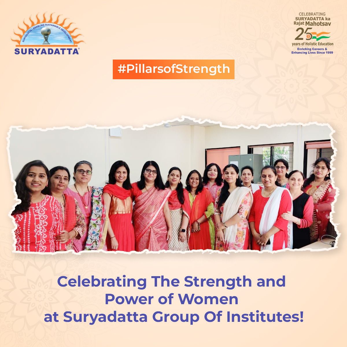 #Day3 of #Navratri Ignites Strength and Power! As we celebrate the fierce Goddess #Chandraghanta, we pay homage to the educators at #SuryadattaGroupofInstitutes who embody the essence of #strength and empower young minds with #education, #knowledge, and unwavering determination.