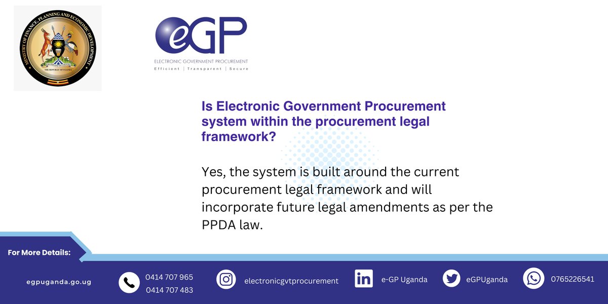 egpuganda.go.ug
#Awareness 
#Electronicgovernmentprocurement
#Doingmore