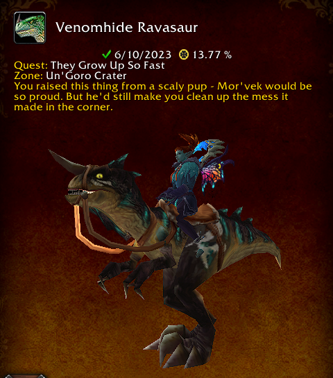 Hunting random mounts to find one randomly showed up in my collection?