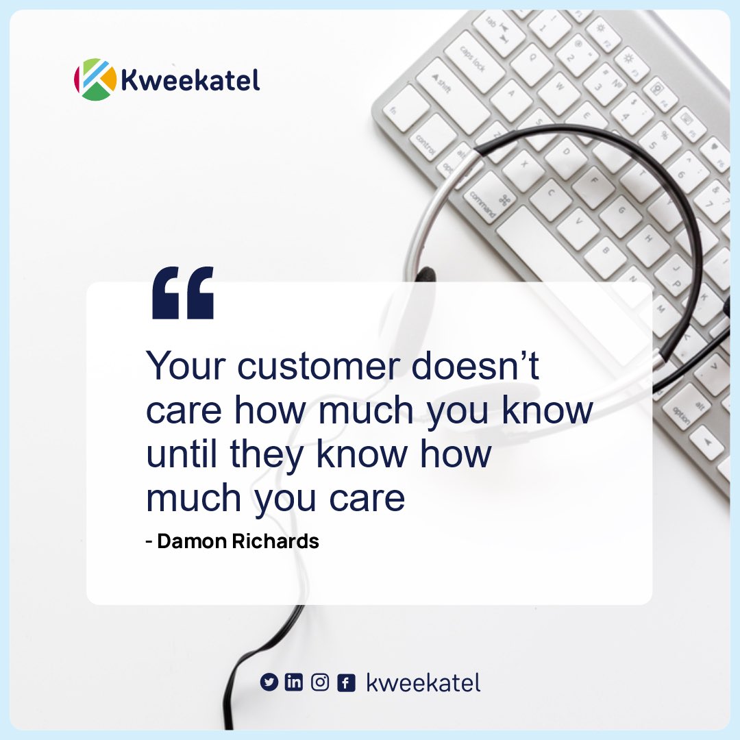 kweekatel's tweet photo. Here’s a reminder that knowledge is valuable but compassion is priceless. 

It’s not enough to be knowledgeable about your industry and goods and services, how you pass the information is also very important which is why customer service must be a priority in your business. https://t.co/mzJrFIKGYR