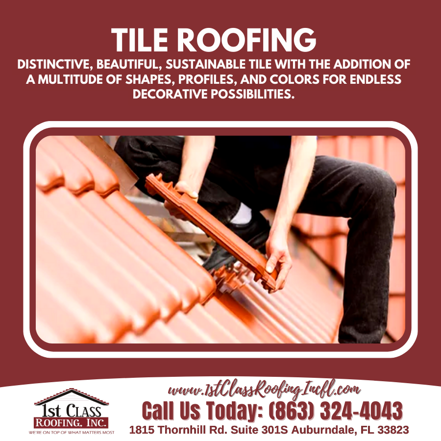 1stClassRoofInc's tweet image. -&amp;gt; TILE ROOFING  

Elevate your roof with distinctive tile roofing! Our sustainable tile options come in a multitude of shapes, profiles, and colors, allowing endless decorative possibilities.  

#TileRoofing #DistinctiveDesigns #SustainableRoofing 

bit.ly/39rKI1B