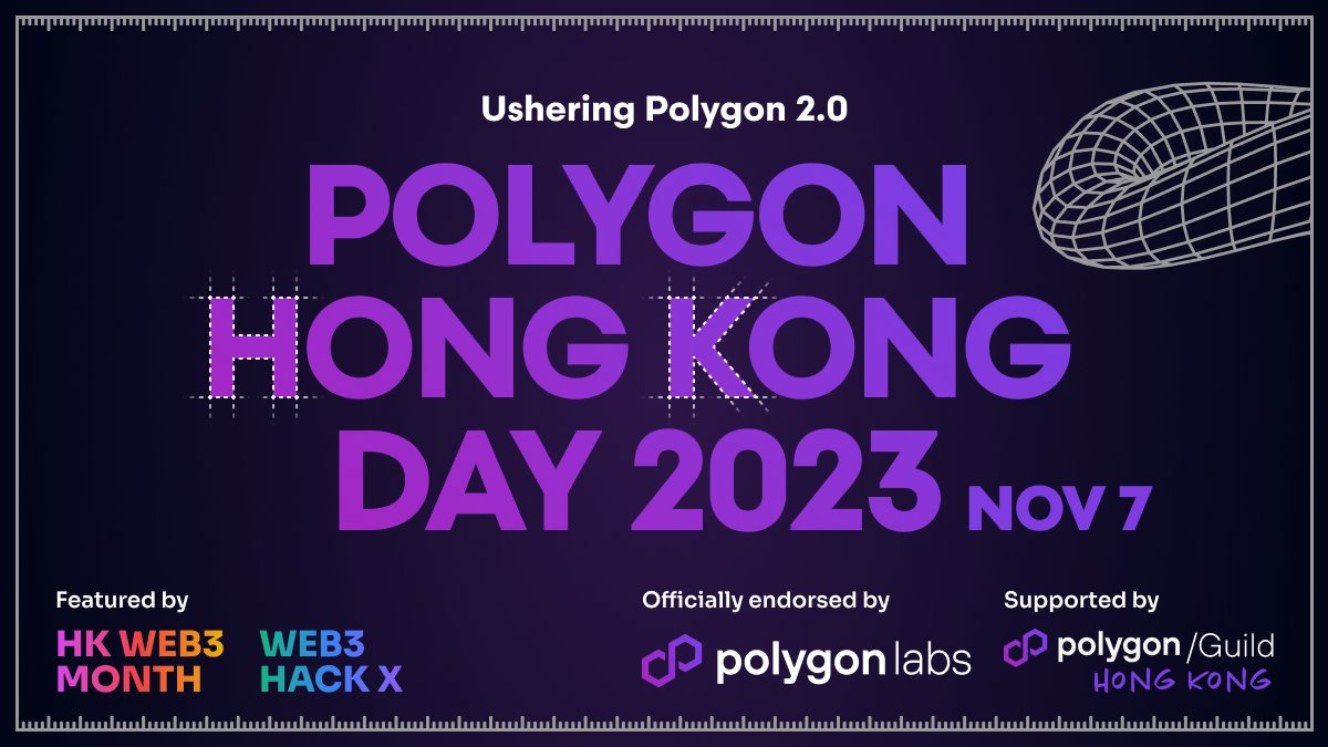 🥁 Announcing Polygon HK Day 🟣🇭🇰

🎟 Free hkweb3month.com/tickets

👾 Web3 builder community conference highlights the latest <a href="/0xPolygon/">Polygon | POL</a> 2.0, L2, zkEVM, CDK 💪 Together with cryptographers, founders &amp; technologists, we explore the Value Layer of the Internet 🔥
