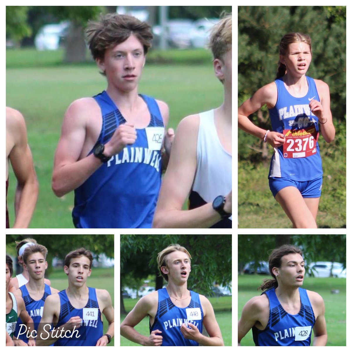 PlainwellXC's tweet photo. Big night for PXC! Congrats to Henry Cox for tying the school record (set in 1986) with a 15:44! Josie Longcore made the girls’ all-time top 10 board, with Isaac Veen, Donovan Ryan, and Liam Troutner joining on the boys’ board! Those 5, plus Trent Hansen made All-Conference! https://t.co/4uAGSWjLsU
