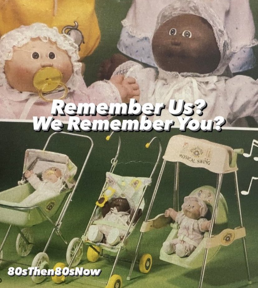 40 Years Ago These Dolls and Their Accessories Were EVERYWHERE! 

#CabbagePatchKids #80sKid #80sBaby #Nostalgia #Yesterday #reminiscing