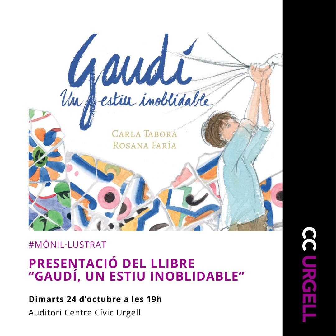 EdJuventud's tweet photo. Lectors, les activitats continuen! 📚
🗓️Dimarts 24 a les 19 h al @CCUrgell compartirem una estona amb les autores de "Gaudí. Un estiu inoblidable", Carla Tabora i Rosana Faría. 
Més info, aquí!➡️
https://t.co/ArunFZS9Ah https://t.co/C3rollTx4w