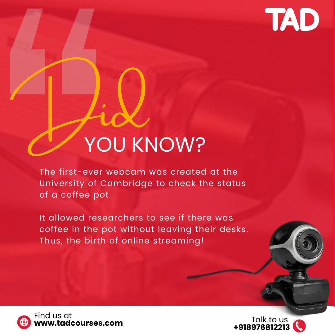 From coffee pot to online streaming!

#didyouknow #didyouknowfacts #didyouknowgram