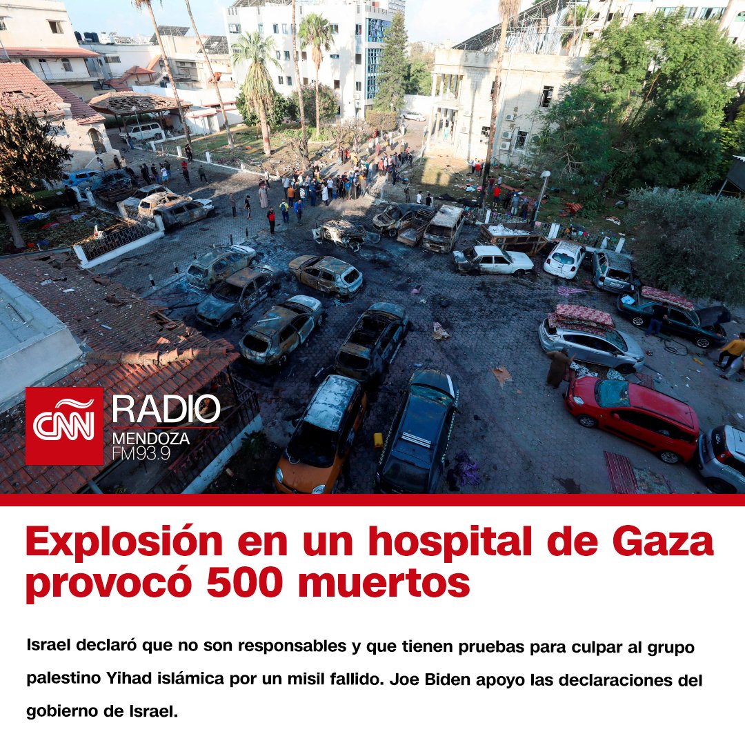 La explosión sucedió el día martes en un hospital Al Ahli. Hay mas de 500 heridos.

Varias víctimas fueron trasladadas al hospital Al Shifa, el cual ya se encontraba desbordado por los diferentes ataques a causa de la guerra.