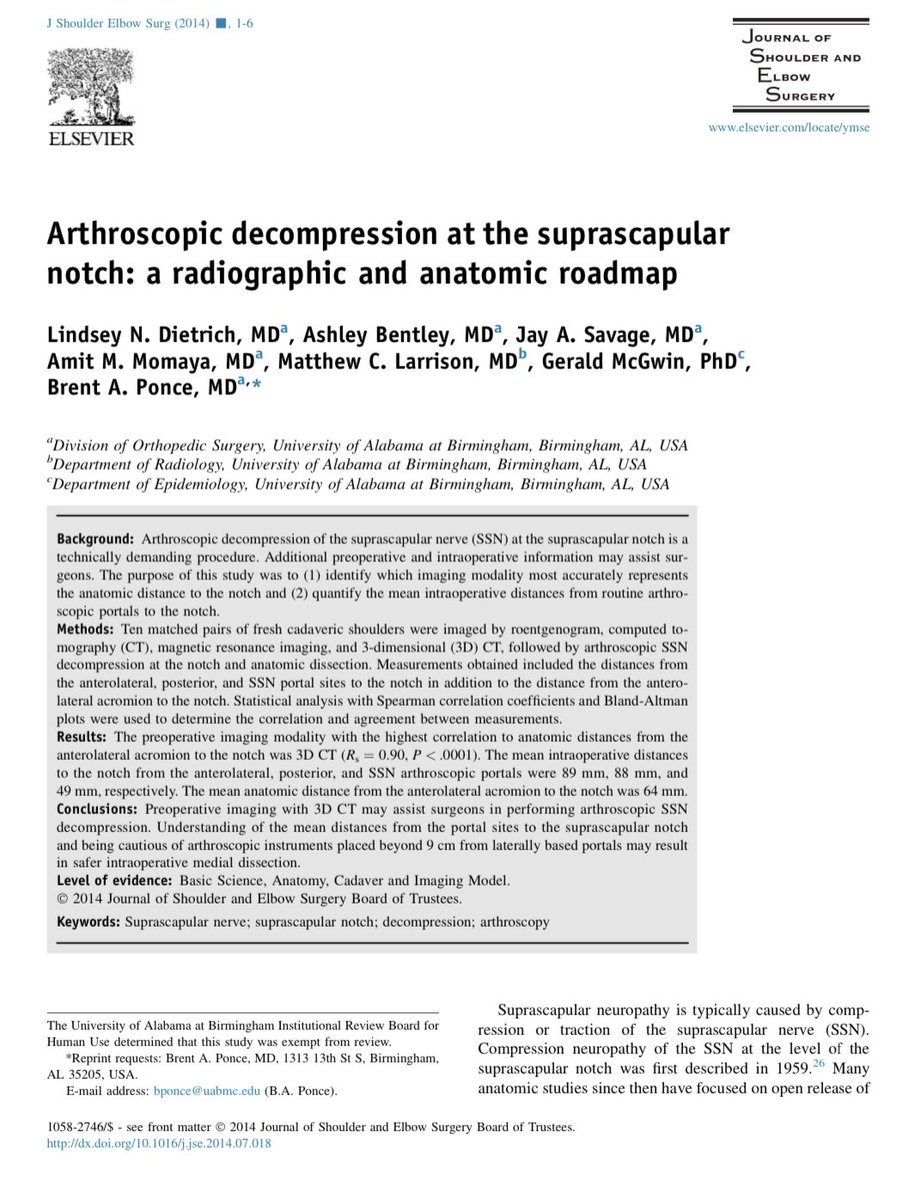 Check out our publication on the suprascapular notch we performed on cadaveric specimens. @uabmedicine momayamd.com/pdf/arthroscop…