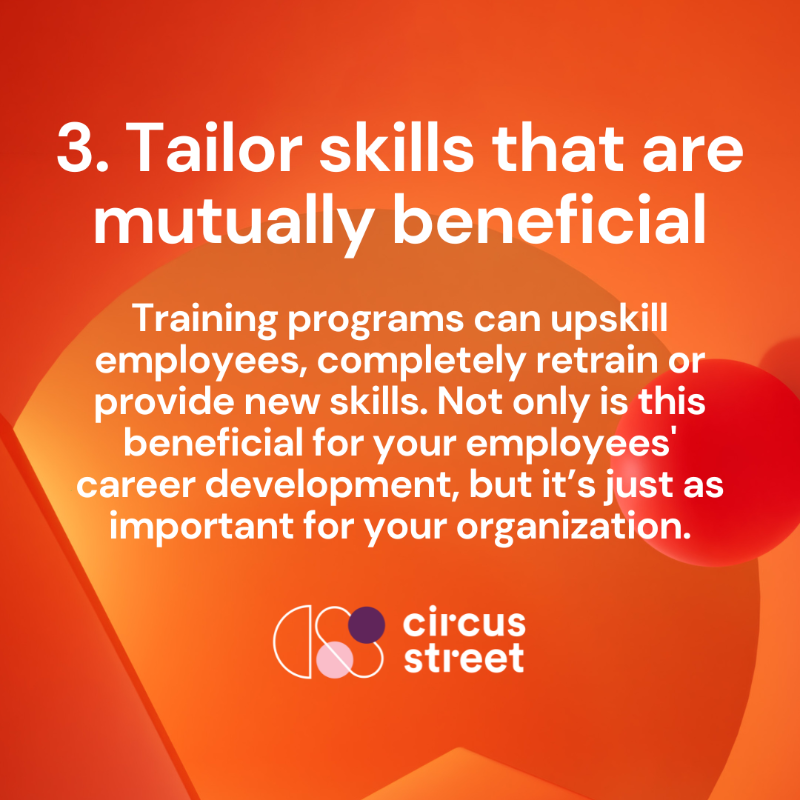 Circus_St's tweet photo. When we talk about employee retention, where do learning and development come in? 🤔

Employee retention and training &amp; development go hand in hand and offer huge benefits to your business 🤝

Let’s take a look 👇

#EmployeeRetention #Learning #Development #EmployeeEngagement