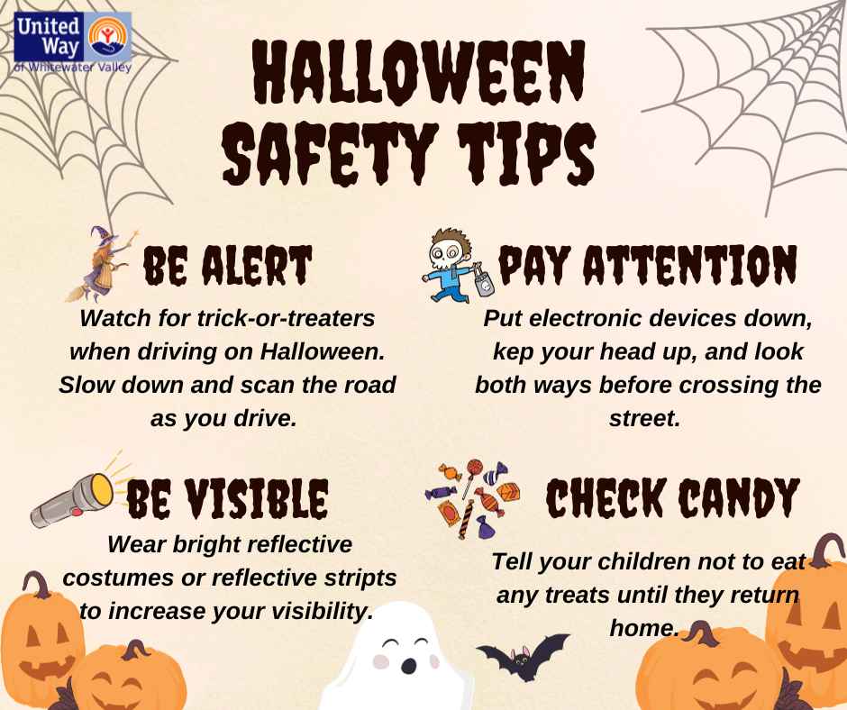 UnitedWayWV's tweet photo. Thereβs plenty of Trick-or-Treat nights right here in Wayne and Union counties!
Come out with your best costumes for some spooky trick-or-treating! π»
Help keep those little monsters safe by following a few safety tips provided by United Way of Whitewater Valley π
#UWWV https://t.co/5h5o12KnhO