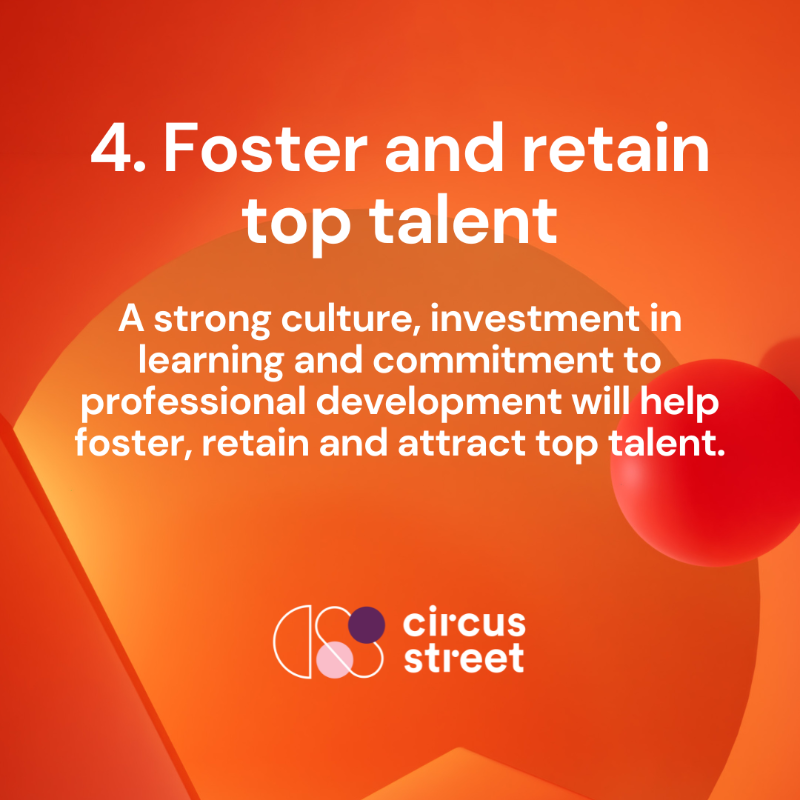 Circus_St's tweet photo. When we talk about employee retention, where do learning and development come in? 🤔

Employee retention and training &amp; development go hand in hand and offer huge benefits to your business 🤝

Let’s take a look 👇

#EmployeeRetention #Learning #Development #EmployeeEngagement