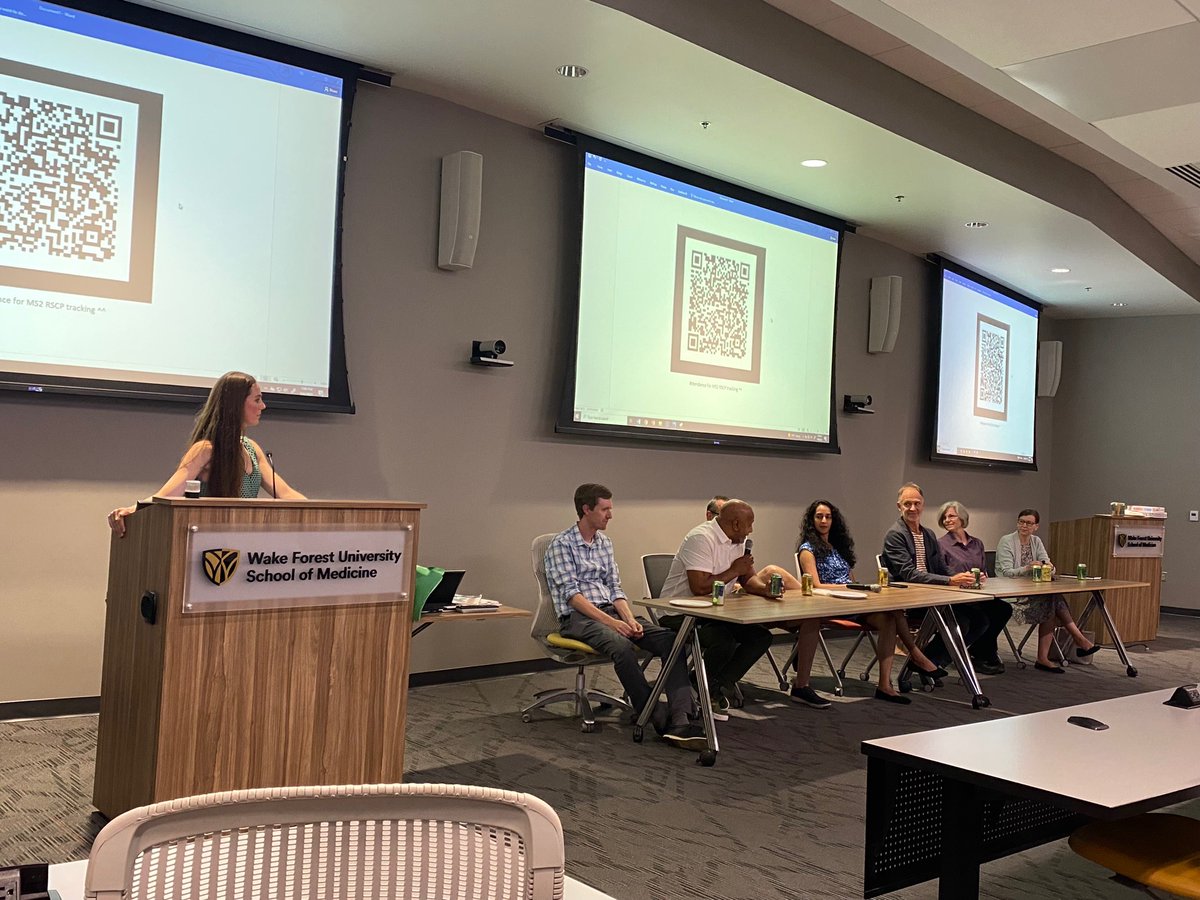 TheRSCP's tweet photo. This fall, we held a panel of attendings and residents who graciously shared their experiences and interests within radiology with medical students. 

Here are some photos from the event ✨

Thank you to all of our wonderful panelists and attendees!

#RadEd #MedEd @wakeforestmed https://t.co/cpegBP6eCc