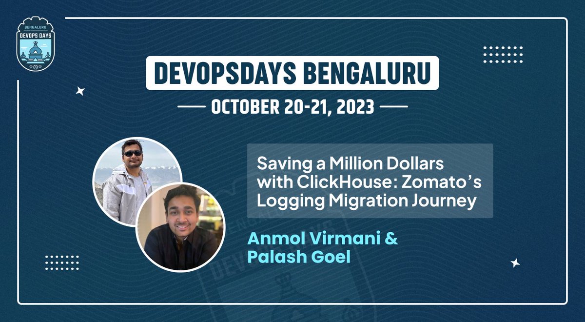 🎉Exciting News! We are please to announce Anmol Virmani and Palash Goel as a speaker at #DevOpsDaysBLR 2023 on October 21  

Read more at: devopsdays.org/events/2023-be…

#DevOpsDays #DevOpsDaysBLR #DevOps #DevOpsCulture