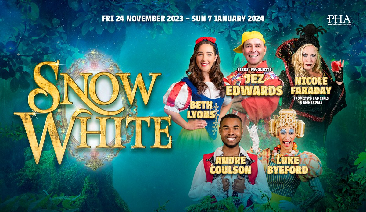 It's panto time, and Snow White is here to dazzle you! With a Wicked Queen, a magical Forest Fairy, and seven loyal friends, this magical show is packed with fun and excitement. Fri 24 Nov 2023 - Sun 7 Jan 2024 bit.ly/SnowWhite2324 #Panto #FestiveFun