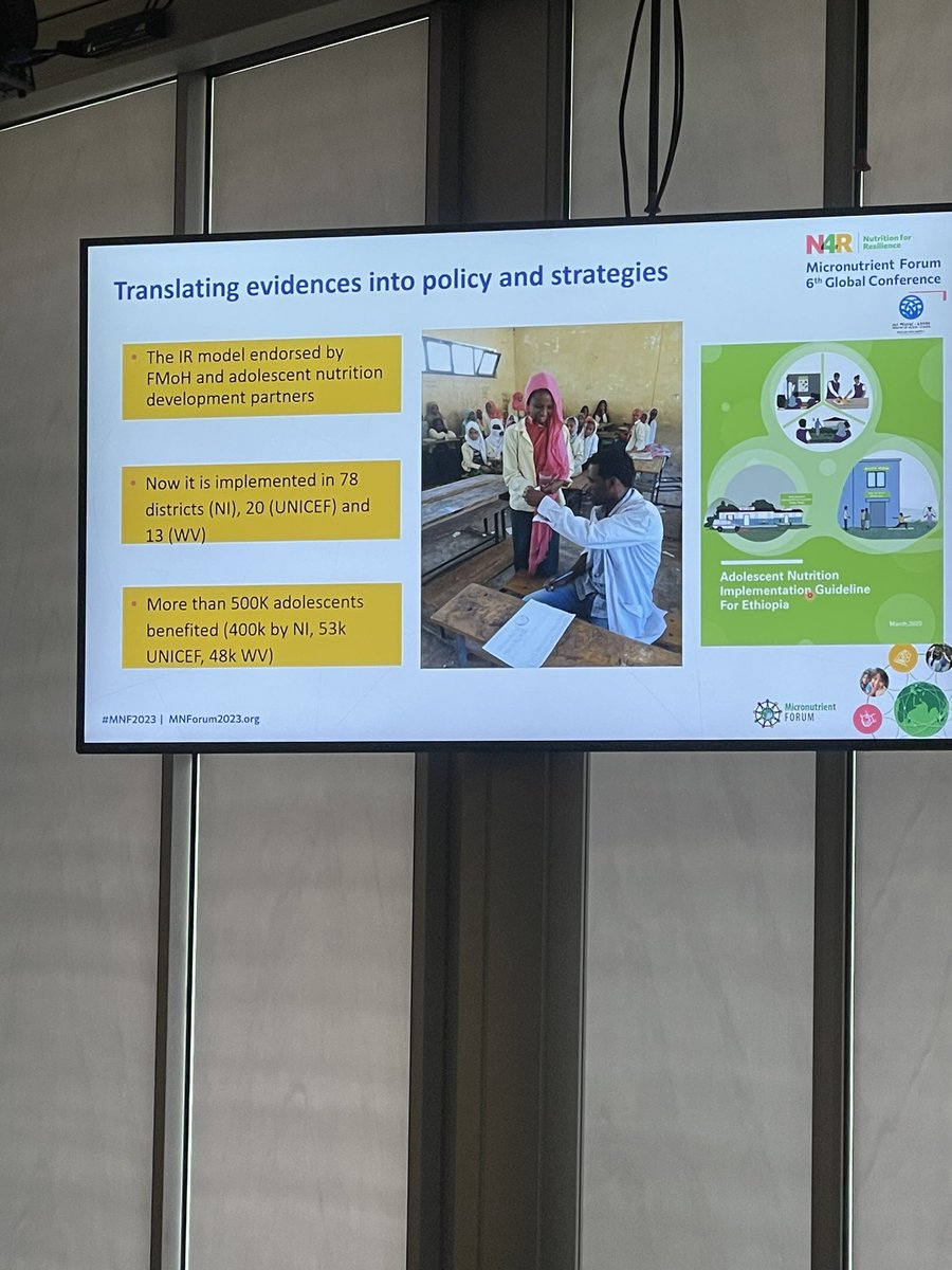 bentonmontes's tweet photo. @MNForum  #N4R #MNF2023
Very informative discussions and experiences shared on Adolescent and nutrition programs in Ethiopia and Bangladesh... https://t.co/XigzA0AUxO