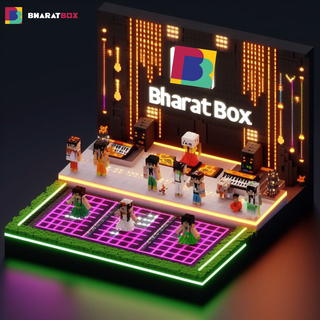 BharatBoxIO's tweet photo. 💃 Garba nights and EDM vibes! 🕺
BharatBox’s dance floors are lit with Navratri beats and neon lights.
Grab your avatars and groove like nobody’s watching! 🎶✨
#VirtualDanceParty #Navratri2023 https://t.co/vpOFPNFKAY