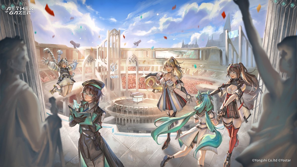Welcome to the Ardisis Ceremony Amphitheatre, one of the greatest landmarks of Omorfies.
It's my pleasure to have created this art for Aether Gazer. Enjoy the journey in Gaea!
<a href="/AetherGazerEN/">Aether Gazer</a>
#AetherGazer #Yostar