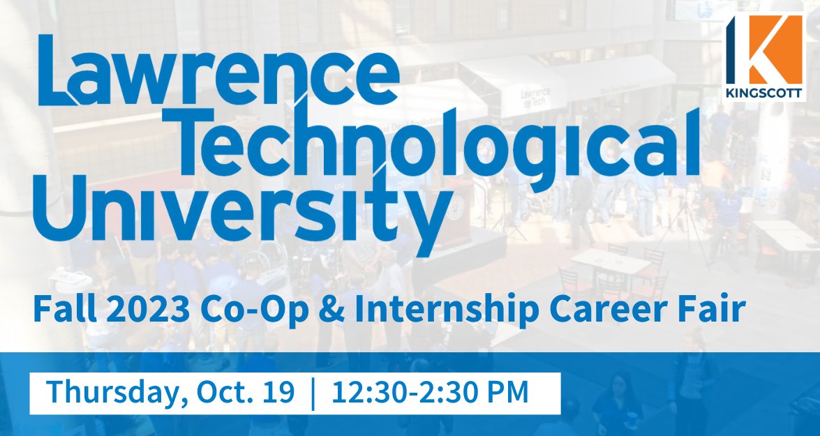 Calling all Lawrence Tech Blue Devils! We are headed your way on Thursday, Oct. 19 for the Fall 2023 Co-Op &amp; Internship Career Fair. #Kingscott is excited to meet current students and alumni to discuss internship and full-time possibilities with our firm!