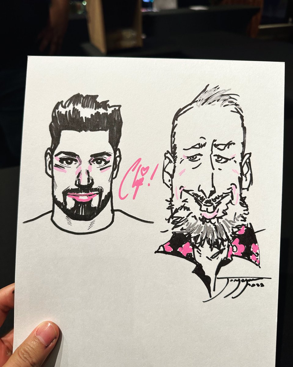 Chip drew me and I drew him, and now I feel bad because his drawing is much more beautiful and careful :( Damn! 🫠🔥🙌 ⁦@zdarsky⁩  ⁦@CGCComics⁩