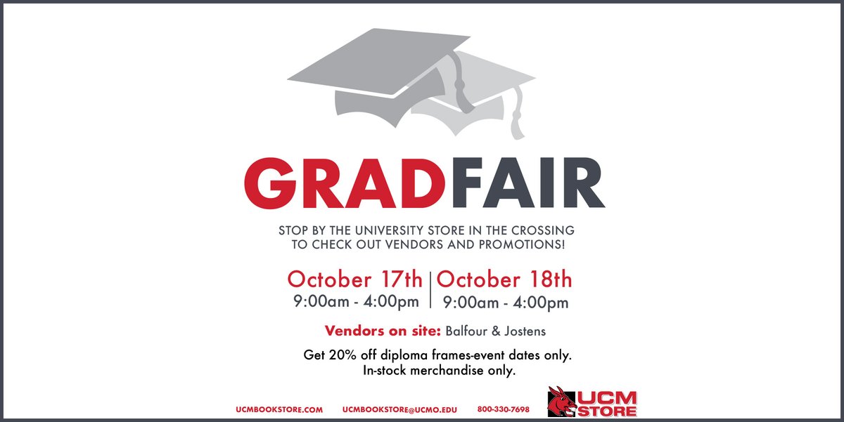🎓Last day for Grad Fair! Don't miss out on promotions that can save you cash on your grad stash. 🎓