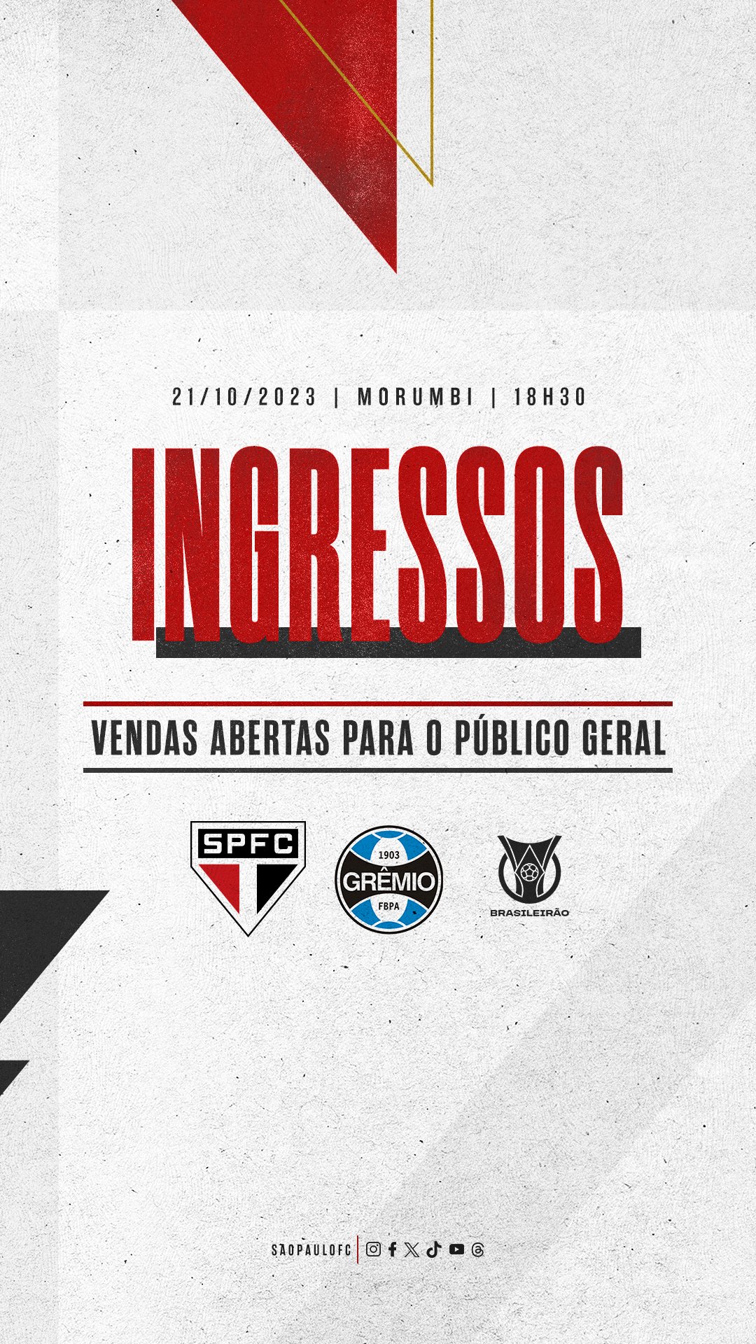 SÃO PAULO FC x GRÊMIO é na Total Acesso.