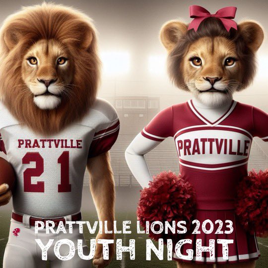 PrattvilleFB's tweet photo. Our game this Friday vs Percy Julian will also be youth night! 
All football players and cheerleaders will get in free to the game with their jerseys/uniforms.

Participants must be accompanied by an adult and will get to run out with the team before the game! https://t.co/qv2NCYxoWB