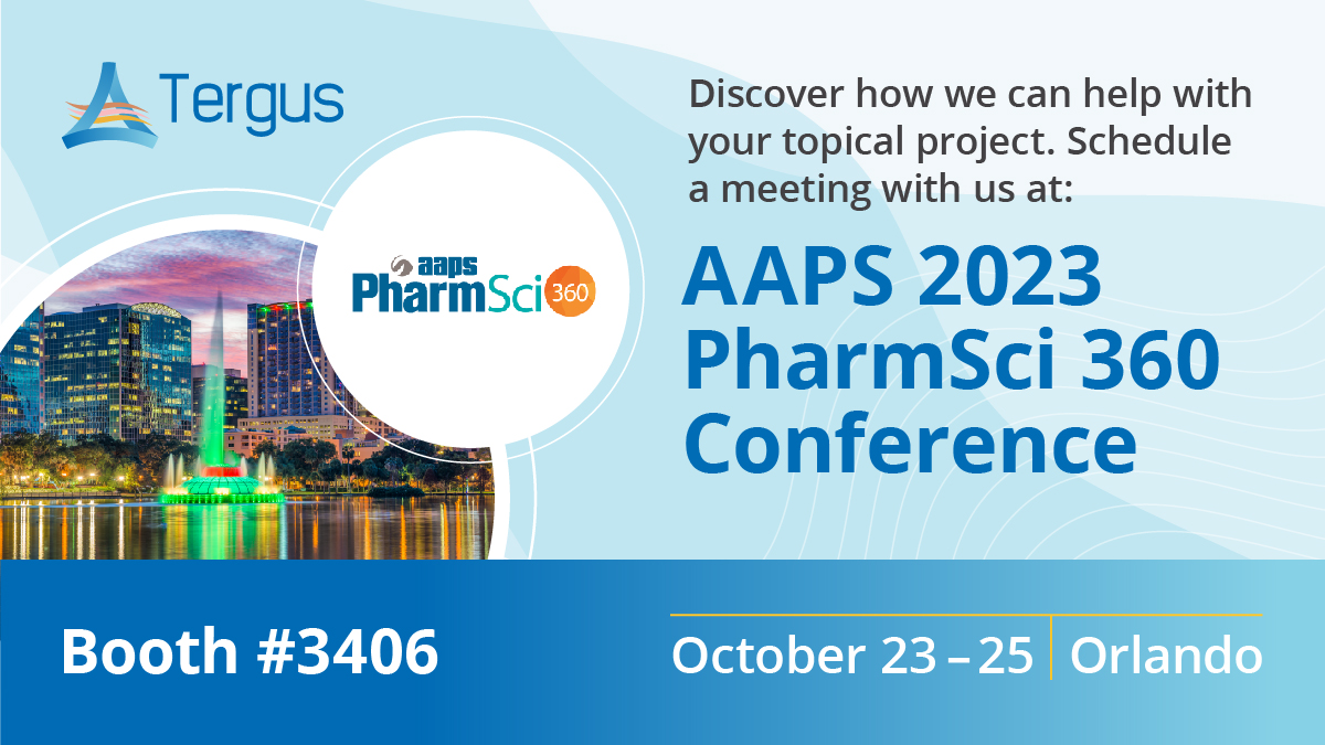We’re looking forward to seeing everyone at AAPS 2023 next week! Schedule a meeting to discover how Tergus can help with your topical project. hubs.la/Q025tLHN0 #AAPS2022 #CTMBatches #TopicalCDMO #TopicalDrugDevelopment <a href="/TergusPharma/">Tergus Pharma</a>