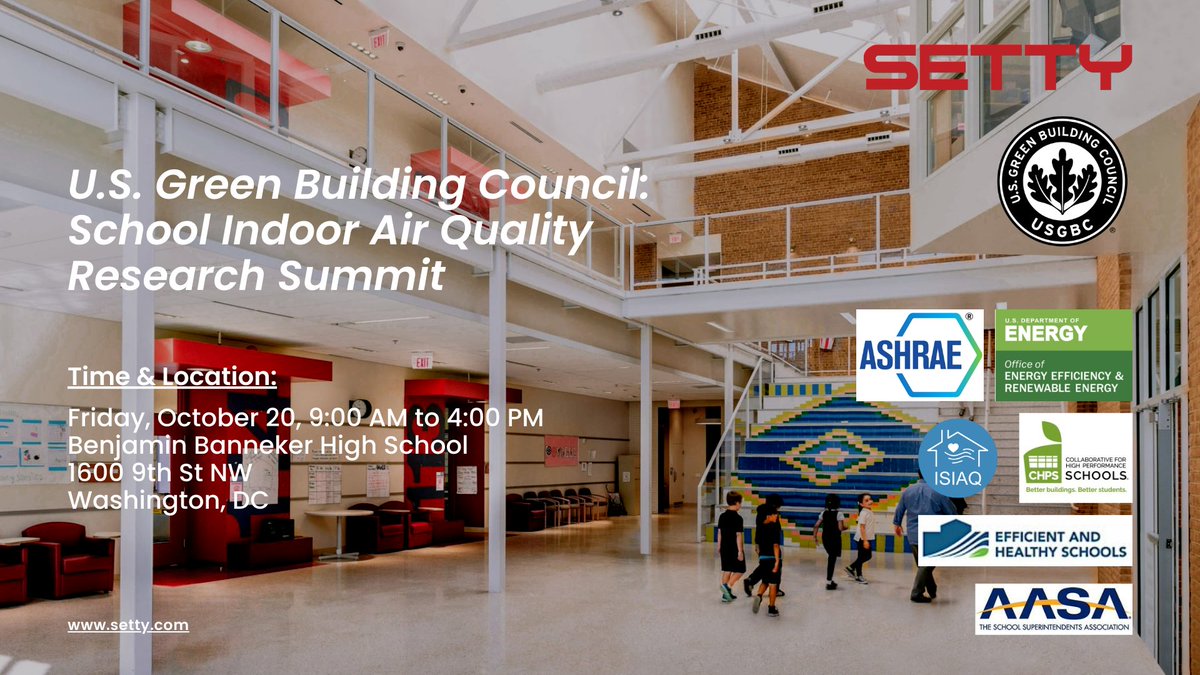 Join Raj as he represents <a href="/ashrae/">life</a> at the <a href="/USGBC/">USGBC</a> School #IAQ Summit, an #event that seeks to unite building industry practitioners, #schooldistrict staff and #leaders, and #experts in #indoorairquality #research. 
Follow the link to read more and register!
linkedin.com/feed/update/ur…