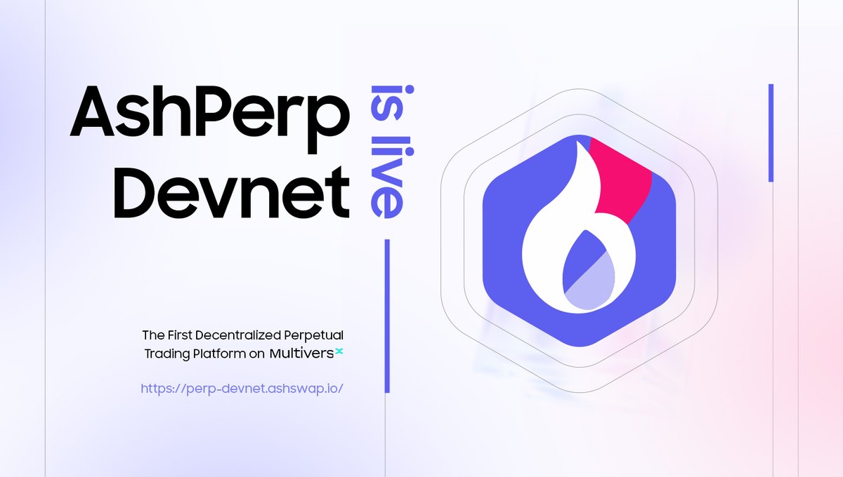 Welcome to AshPerp.

The first decentralized perpetual trading protocol on <a href="/MultiversX/">Multiversᕽ</a> 🔥

Futures trade as you want on the AshPerp, including your favorite coins $BTC $ETH $EGLD, and more assets to come.

Up to 🚀 x100 leverage on token trading. Synthetic Leverage in Perpetual
