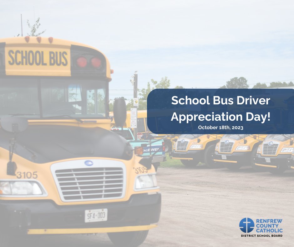 October 16th-21st is National School Bus Safety Week, and today is School Bus Driver Appreciation Day! We are thankful to all school bus drivers who get students to and from school safety each day. Thank you for everything you do!🚌👏