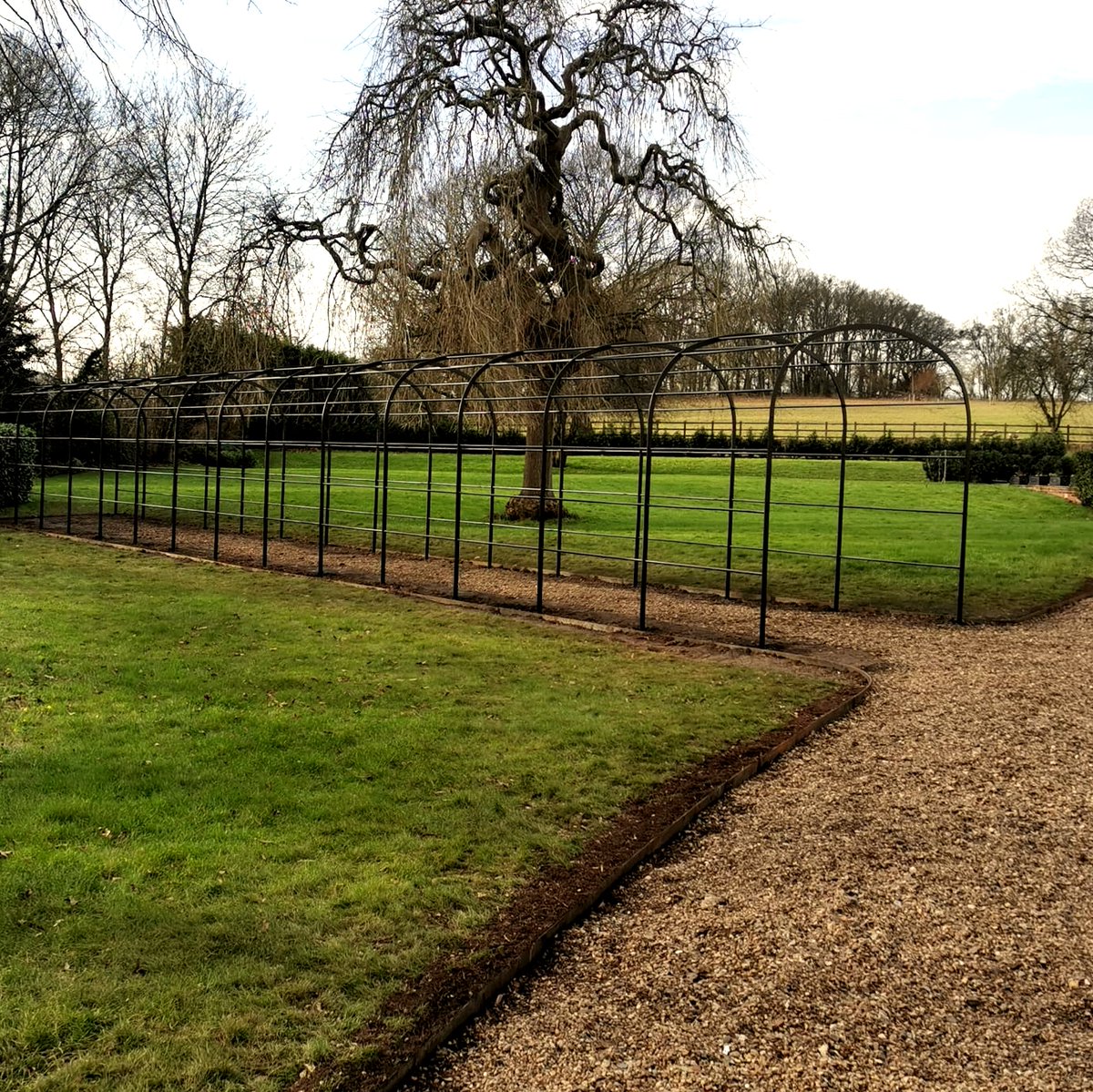 We manufacture and install bespoke steel rose arches to any height and specification. These are all manufactured in house at our unit based in Rutland. Solid steel arches will add elegance to your outdoor space.

#rosearch
#steelarch
#gardendesign
#solidsteel
#thetraditionalco