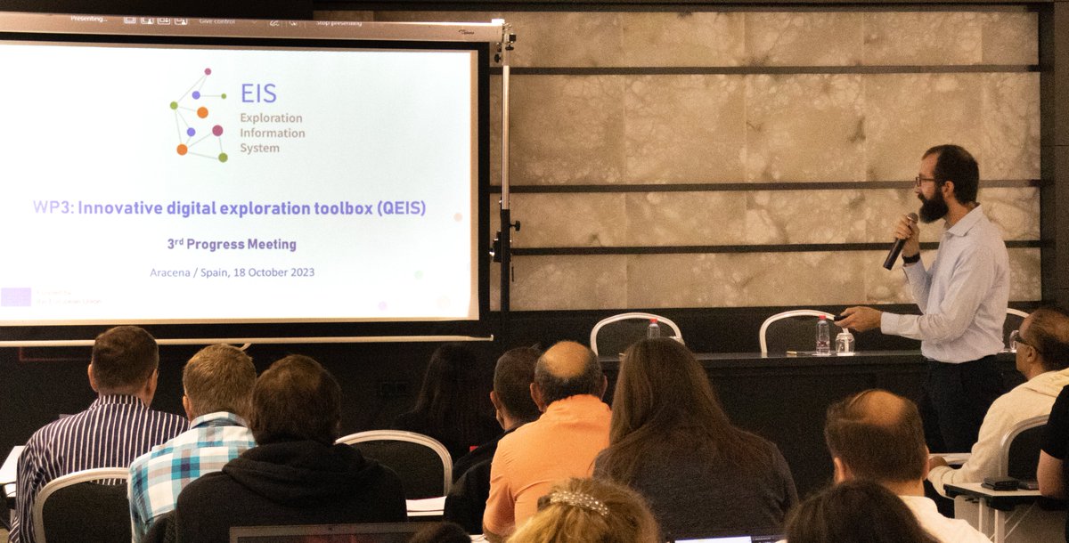 🌍 Day 2 at the EIS Progress Meeting.
This morning we delved deep into our project's progress: 
from advanced exploration techniques, the EIS tool's next steps &amp; stakeholder engagement.

This afternoon we are discussing with experts from <a href="/USGS/">USGS</a> <a href="/cobrelascruces/">Cobre Las Cruces</a> <a href="/CSIC/">CSIC</a> and <a href="/EU_HaDEA/">HaDEA</a>