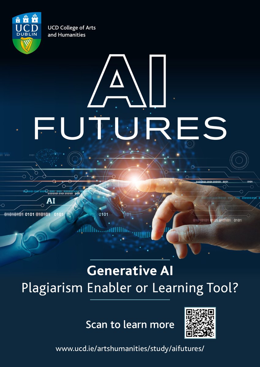 Generative #AI: Plagiarism enabler or learning tool? Learn more at ucd.ie/artshumanities…