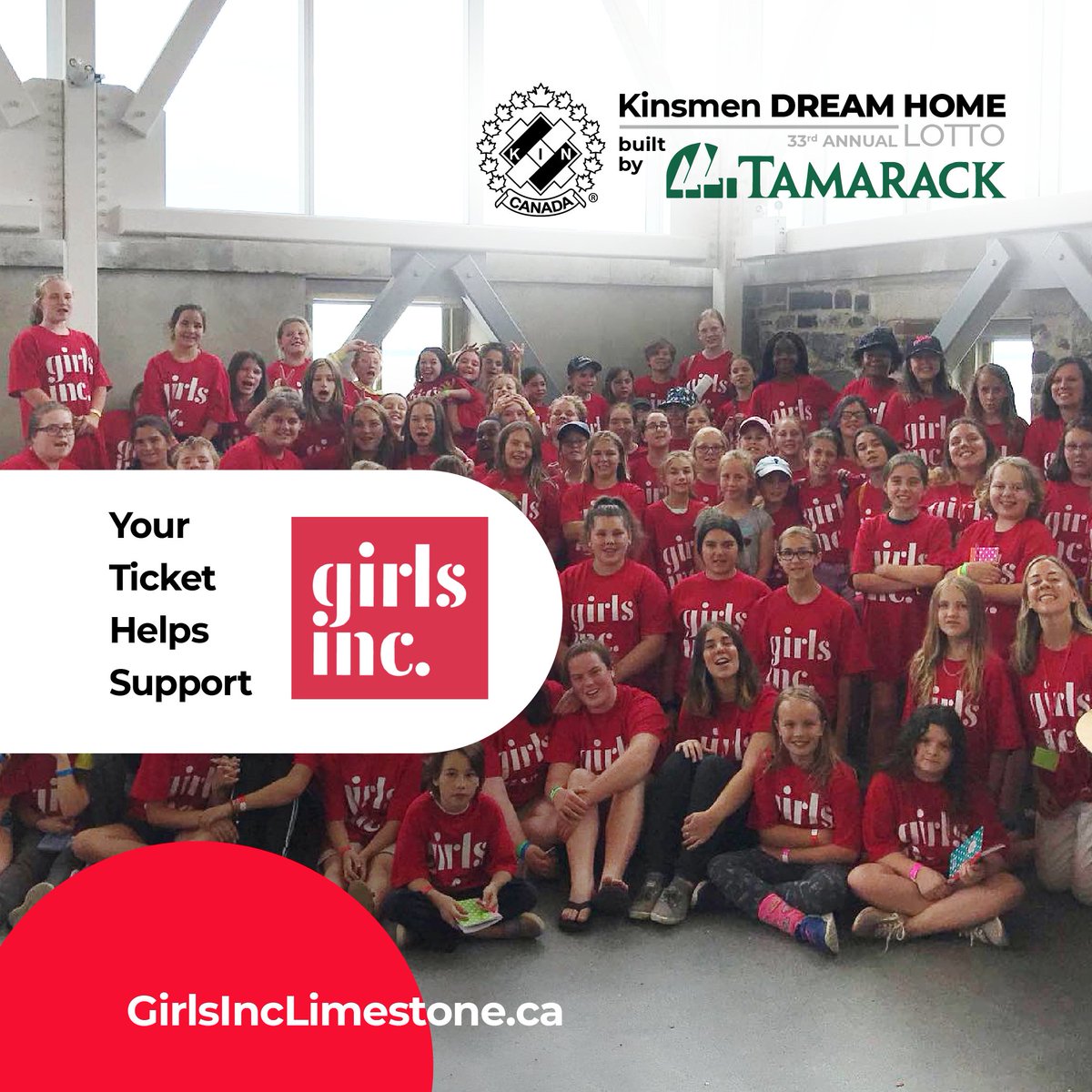 Your ticket helps young women in our community, too! 👩

Proceeds support @girlsinclimesto

'Girls Inc. Limestone provides life-skills education and mentoring programs for girls'

Learn more at kinsmendreamhome.com/donations/girl… or by calling 1-888-588-6596