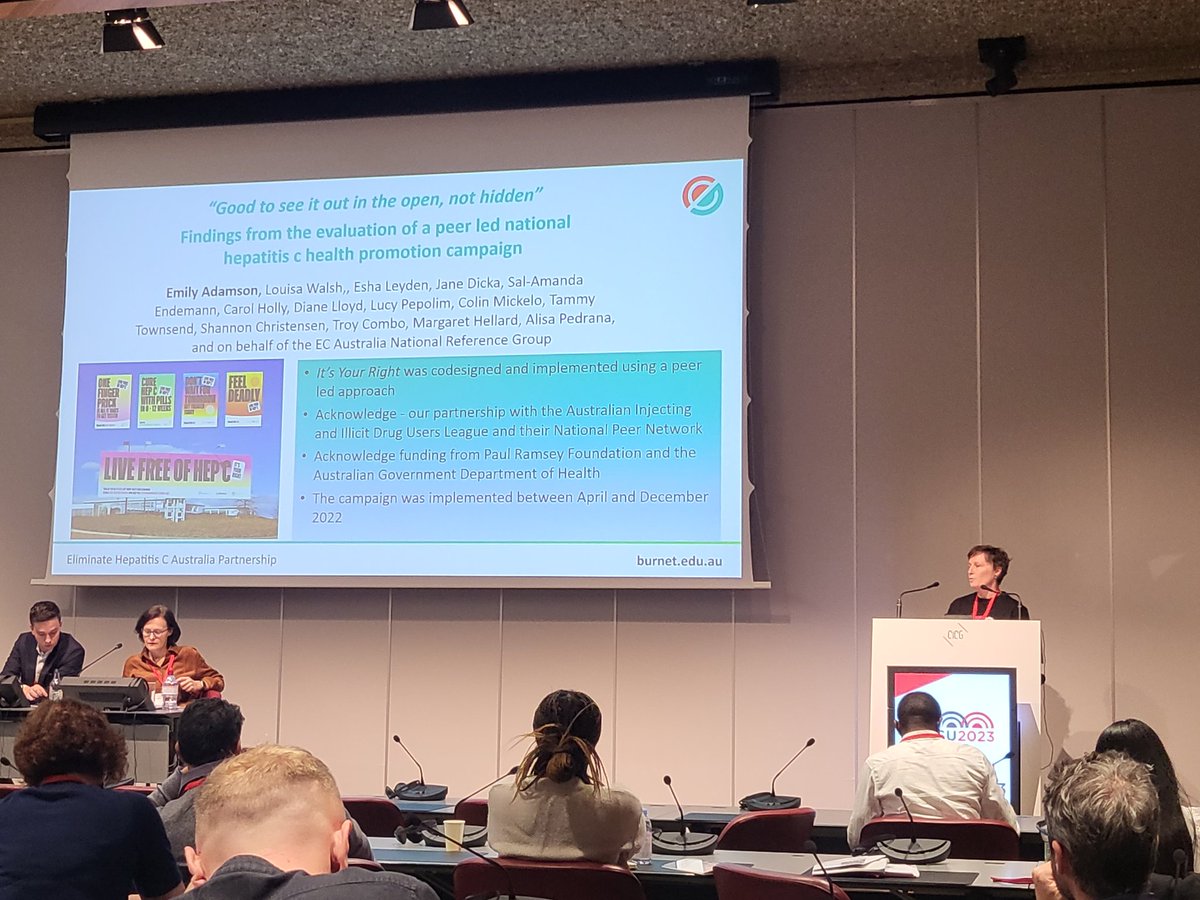 Alisa Pedrana (@alisapedrana) on Twitter photo Emily presenting outcomes from 'Its your Right' A National Peer-led Hep C campaign tested 1,300 people! <a href="/BurnetInstitute/">Burnet Institute</a> #inhsu2023 Emily presenting outcomes from 'Its your Right' A National Peer-led Hep C campaign tested 1,300 people! <a href="/BurnetInstitute/">Burnet Institute</a> #inhsu2023