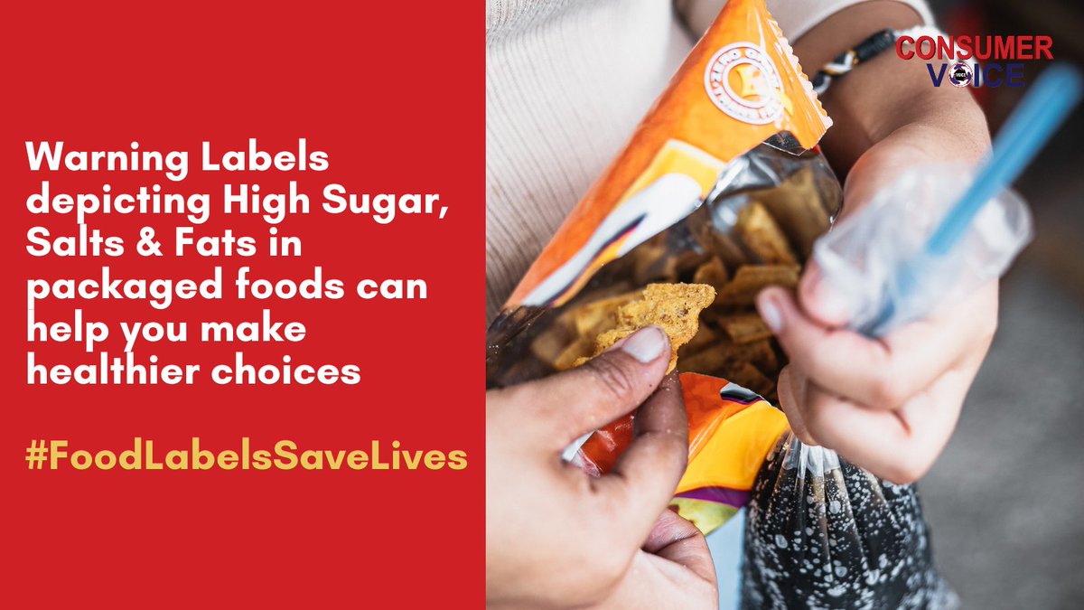 ConsumerVoiceIn's tweet photo. A significant number of these pre-packaged foods undergo extensive processing, resulting in elevated levels of added sugars, sodium, saturated fats, and refined carbohydrates.
#FoodLabelsSaveLives
 @fssaiindia @WHO @MoHFW_INDIA @NITIAayog https://t.co/SPSjgghcGL