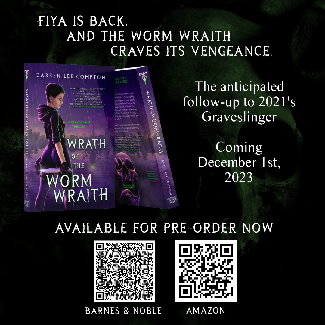 The anticipated next chapter in my Graveslinger series, Wrath of the Worm Wraith, arrives just in time for the holidays! #graveslinger #upcomingbooks #horror #urbanfantasy #booklovers #books #readingcommunity #strongfemalelead #undead #indieauthor #barnesandnoble #Amazon #Kindle