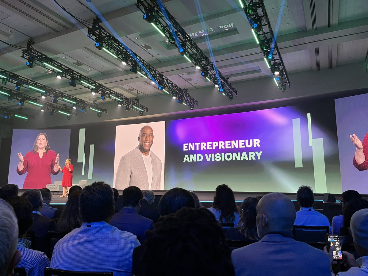 With Earvin “Magic” Johnson this morning at the #GartnerSYM. Learning about his transformation from basketball phenomenon to entrepreneur extraordinaire.