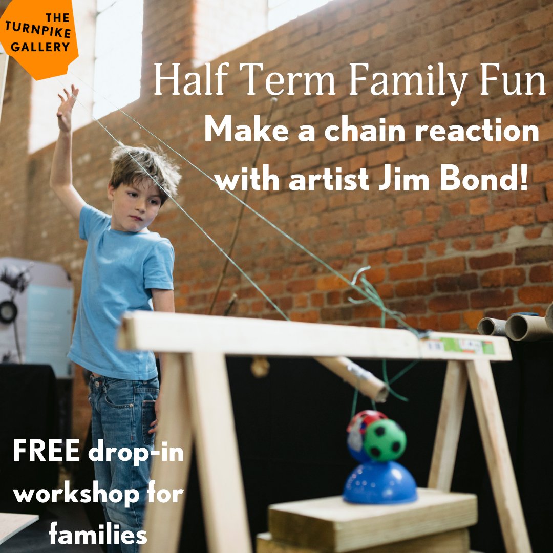 Join us on the 24th October to explore the world of chain reactions with artist Jim Bond:

. 11am-1pm for ages 5+ and families
. 1.30pm-3.30pm for young people aged 11+

For more information and to book your free place, please visit our Eventbrite page: bit.ly/46fUgI3