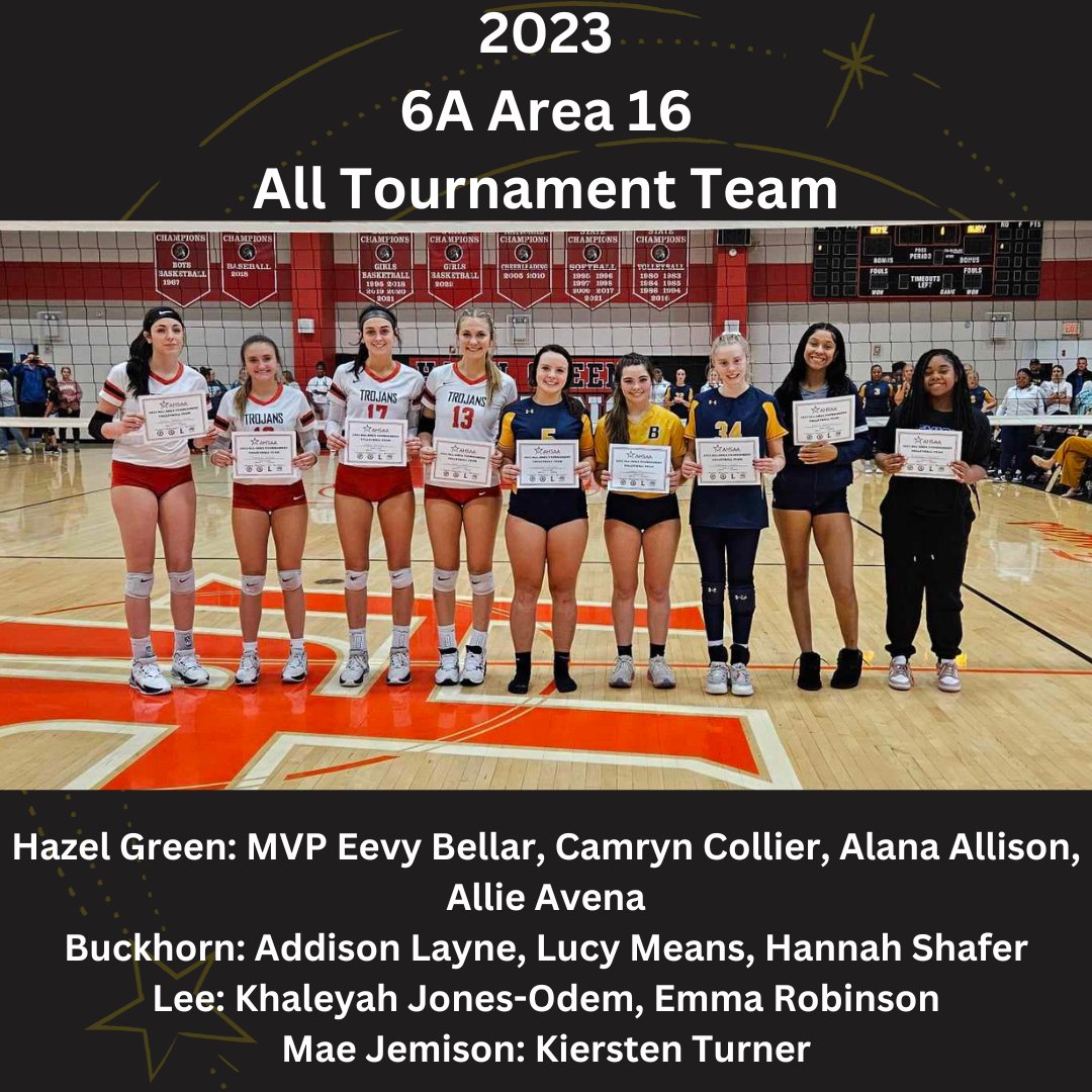 Congrats to the 2023 6A Area 16 All Tournament team!