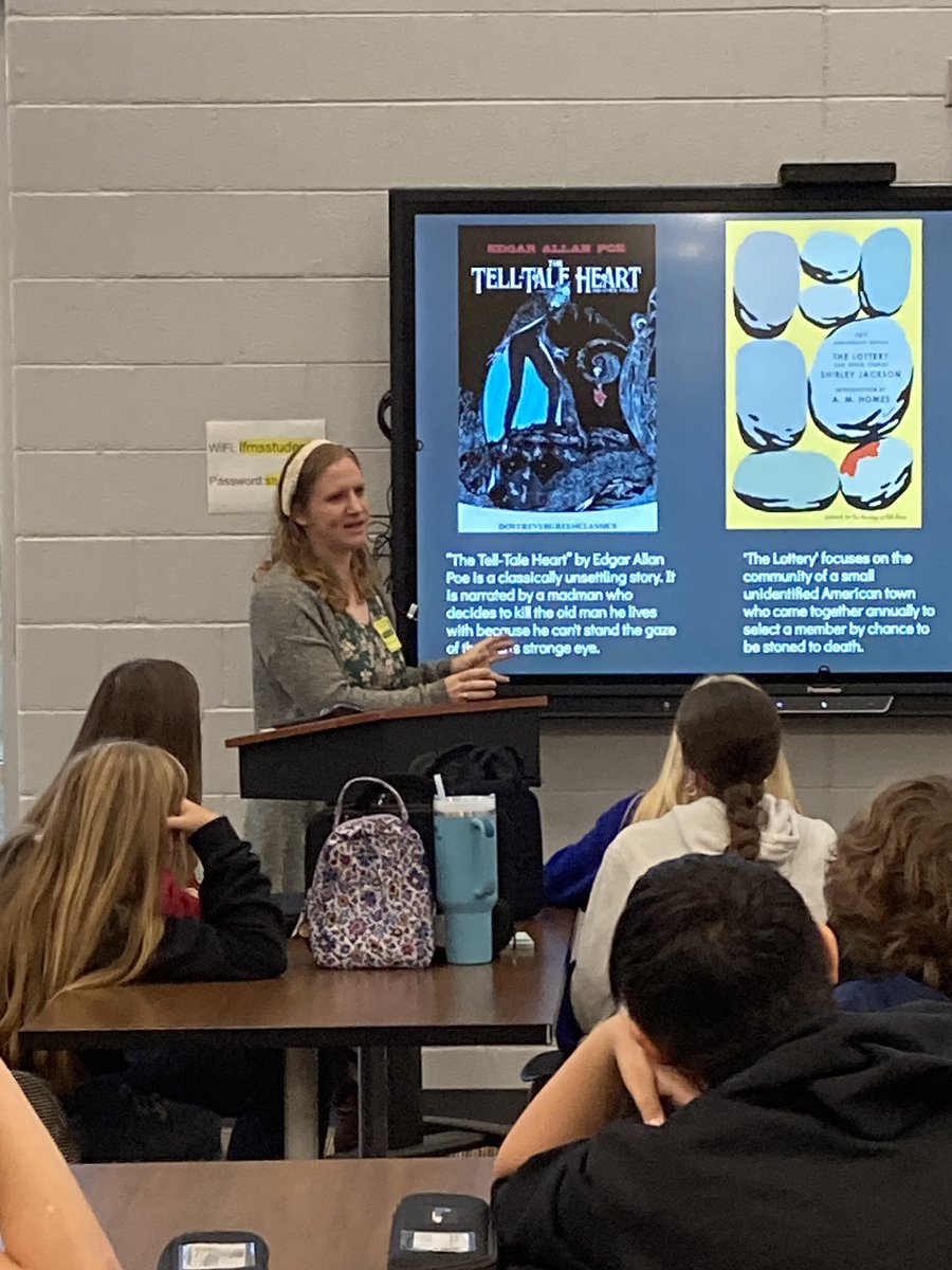LFMS_Library's tweet image. We’re so excited to be hosting Ms. Simpson’s and Mrs. Simmons ELA classes this morning with local author, RW Hague.