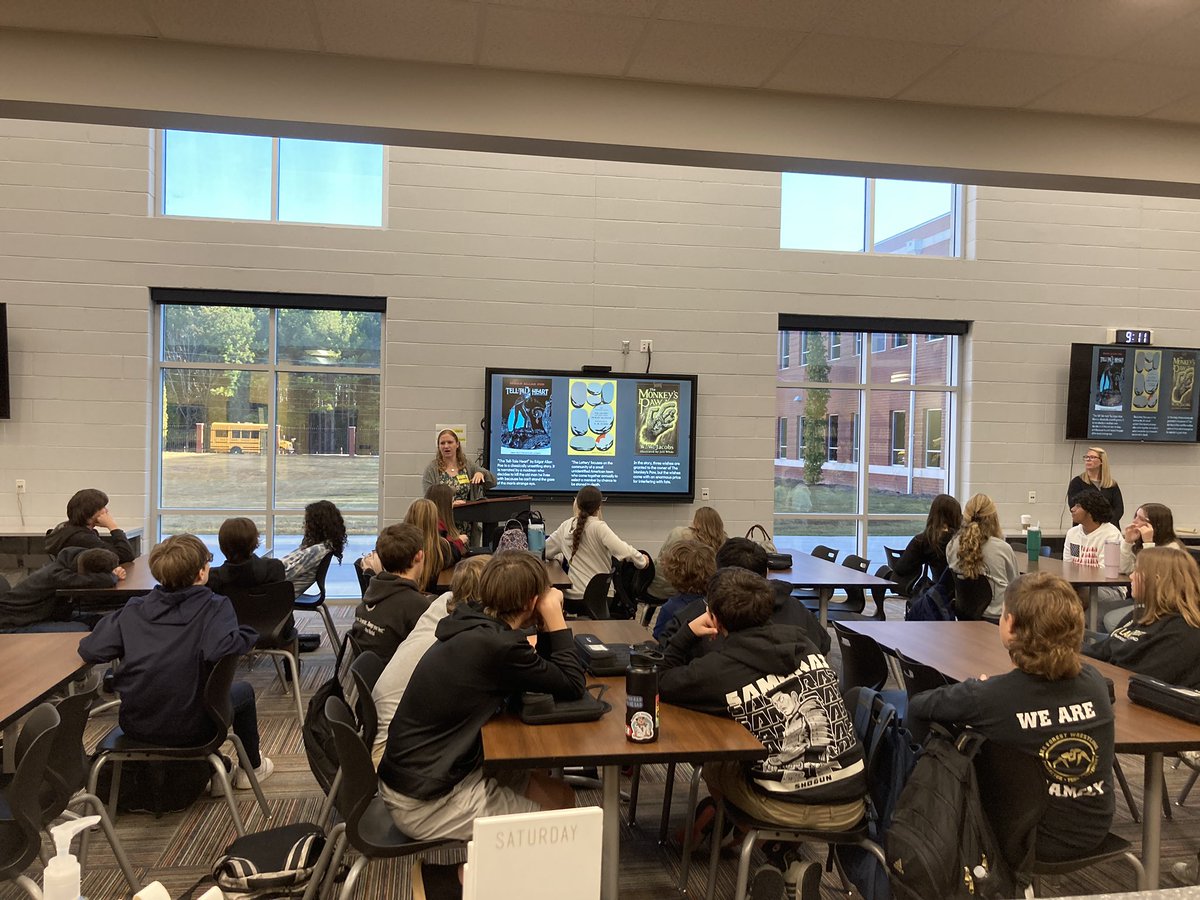 LFMS_Library's tweet image. We’re so excited to be hosting Ms. Simpson’s and Mrs. Simmons ELA classes this morning with local author, RW Hague.