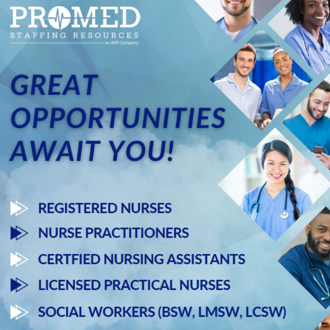ProMed Staffing Resources is offering career opportunities in the healthcare field. Attend their booth at The Connect for Success Career Fair on October 25th at the Staten Island Hilton Hotel. Register on Handshake: buff.ly/3Ziq9xd