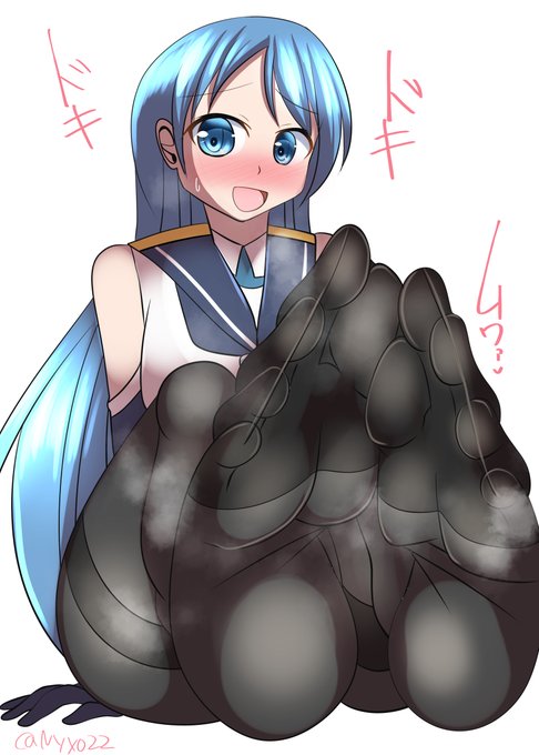 「提督…私の足裏…そんなに気になります…?///」     
ムレムレ黒タイツ五月雨チャン(ˇωˇ)連続1321日目         
#艦これ版真剣お絵描き60分一本勝負_20231018 
#艦これ版深夜の真剣お絵描き60分一本勝負 
#めび環んどろ #10000日チャレンジ 